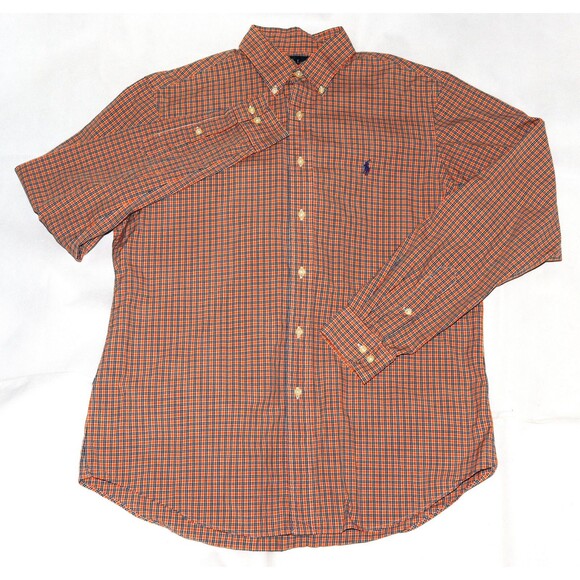 Ralph Lauren Custom Fit Men's Long Sleeve Button‎ Down Shirt Size Large